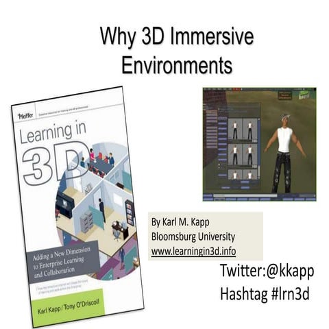 Why 3D Immersive Environments