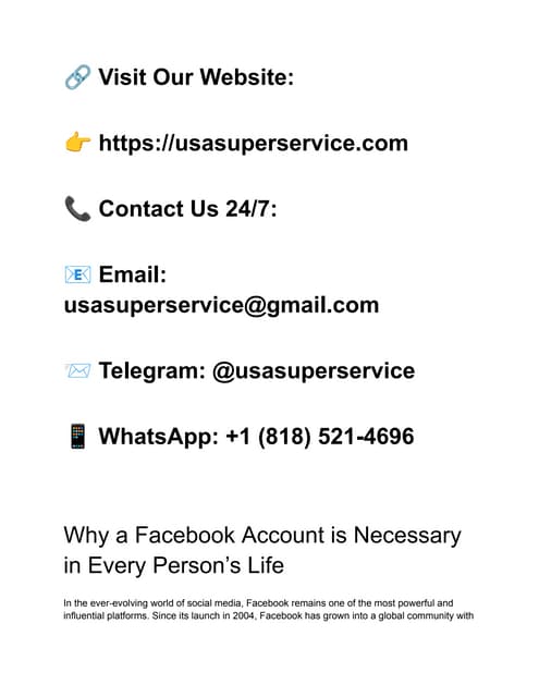 Why a Facebook Account is Necessary in Every Person’s Life.pdf