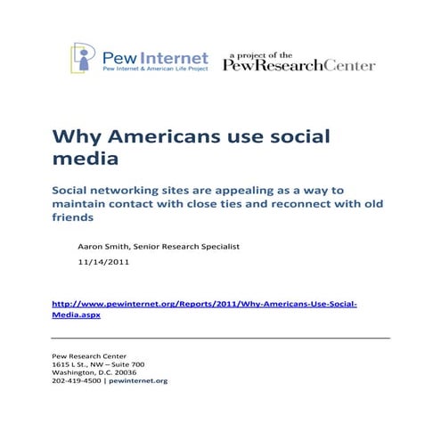 Why americans use social media