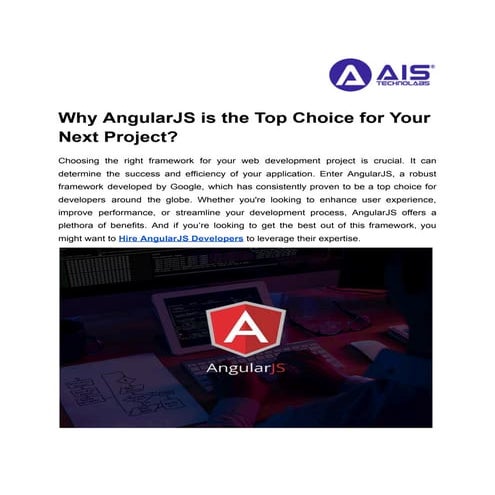 Why AngularJS is the Top Choice for Your Next Project | PDF | Web ...