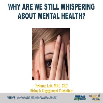 Mental Health | Why Are We Still Whispering?
