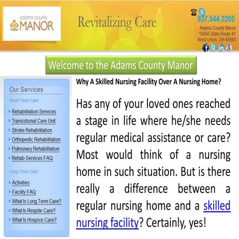 Why a skilled nursing facility