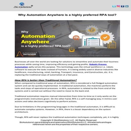 Automation anywhere | PPTX