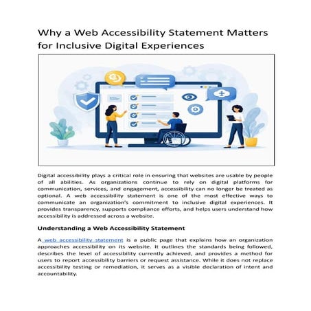 Why a Web Accessibility Statement Matters for Inclusive Digital ...
