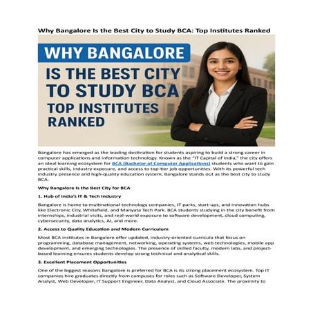 Why Bangalore Is the Best City to Study BCA.pdf