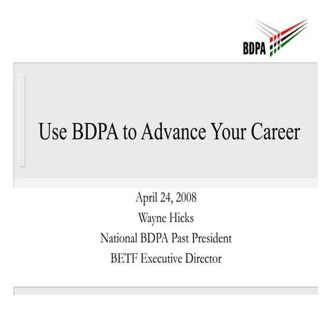 Use BDPA to Advance Your Career