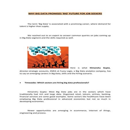 Why big data promises