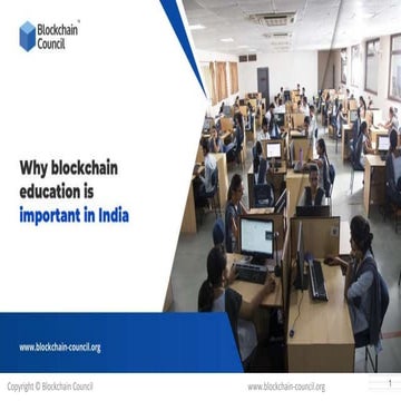 Why blockchain education is important in india