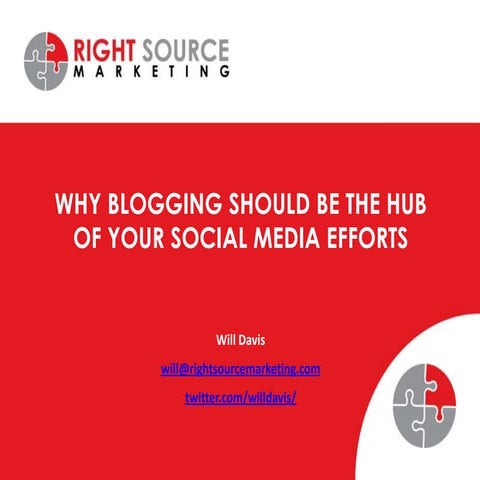 Why Blogging Should be the Hub of Your Social Media Efforts