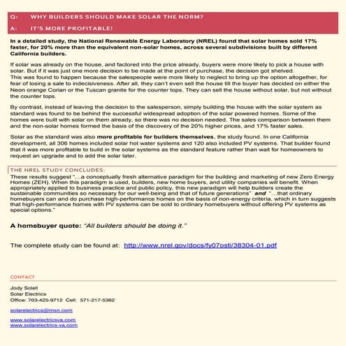 Why builders should make solar the norm