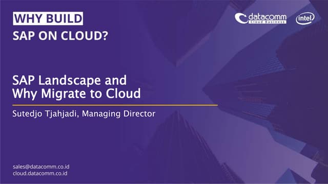 Why build sap on cloud