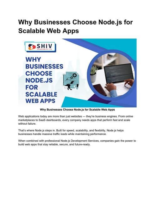 Choosing Node.js for Scalable Web Projects