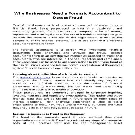 What is Forensic Accounting and How Does It Work? | PPTX
