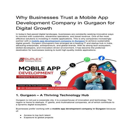 Software Development Company in Gurgaon - Duplex Technologies | PDF