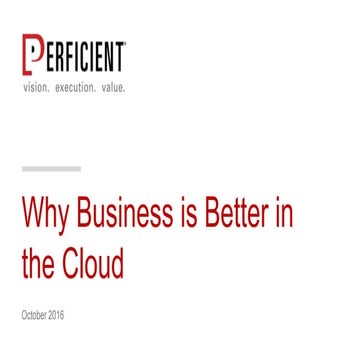 Why Business is Better in the Cloud