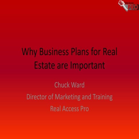 Why business plans for real estate are important (pt 2)
