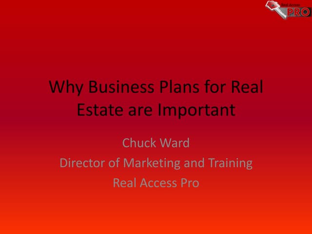 Why business plans for real estate are important (pt 2)