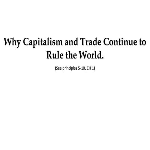Why capitalism continues to win out