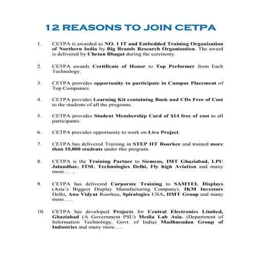 Why cetpa