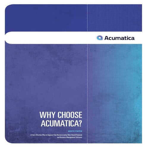 Why choose acumatica white paper