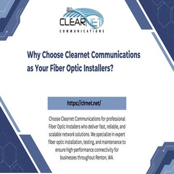 Why Choose Clearnet Communications as Your Fiber Optic Installers.pdf
