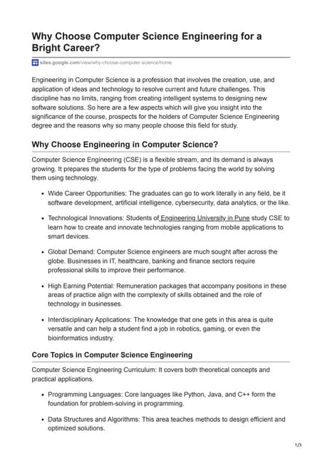 CSE PPT for induction program for computer science and Engineering | PPT