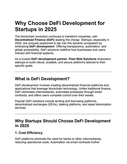 The Rise of DAO in 2025 for Startups and Entreprises | PDF