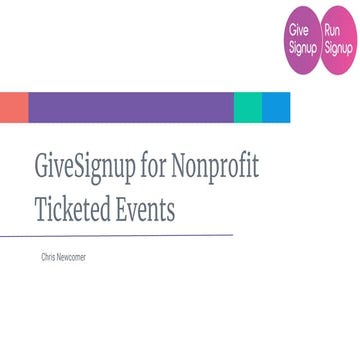 GiveSignup Ticket Events 10/22