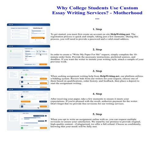 Why College Students Use Custom Essay Writing Services - Motherhood