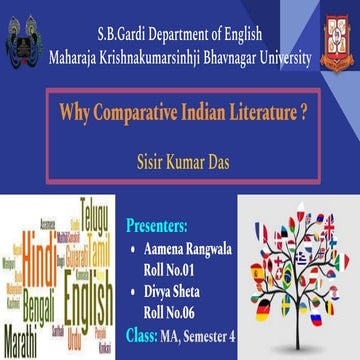 Why Comparative Indian Literature ?