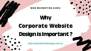 Why Corporate Website Design is Important