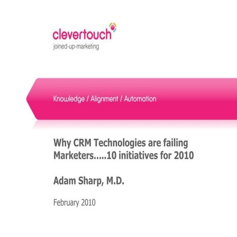 Why crm deployments fail marketers