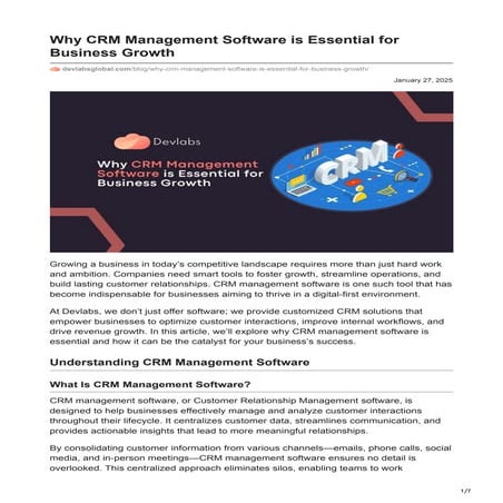 Why CRM Management Software is Essential for Business Growth