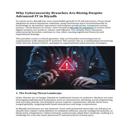 Why Cybersecurity Breaches Are Rising Despite Advanced IT in Riyadh.pdf
