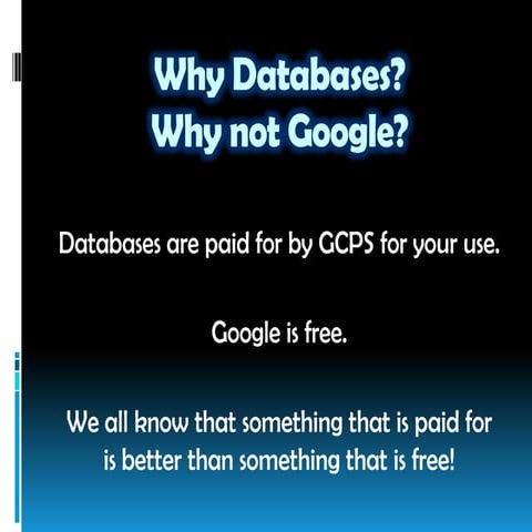Why Databases?
