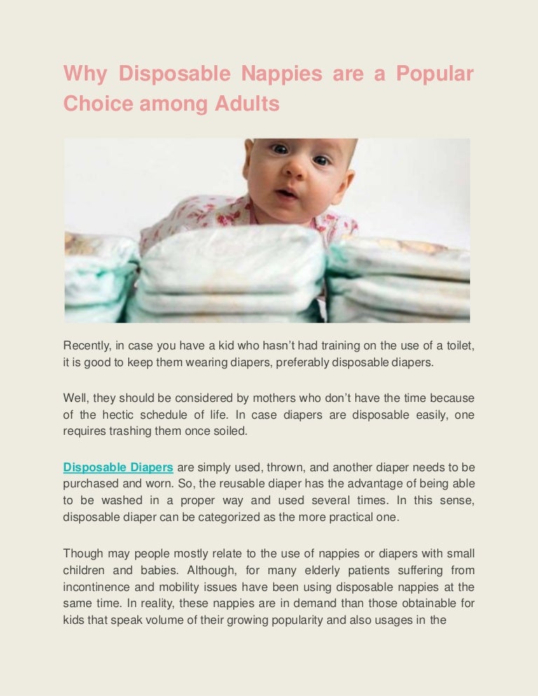 Why disposable nappies are a popular choice among adults converted