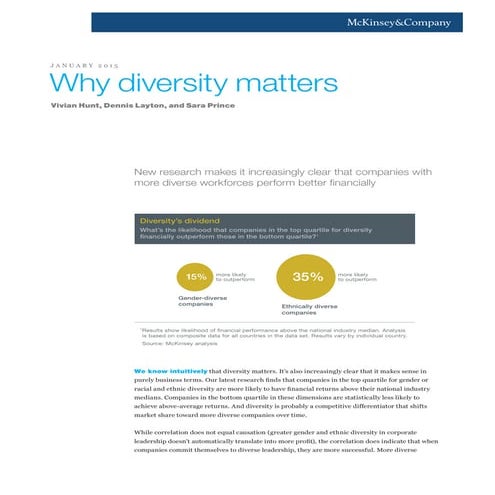 Why diversity matters