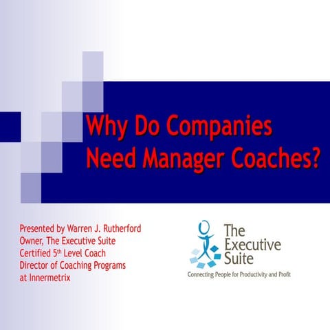 Why Do Companies Need Manager Coaches
