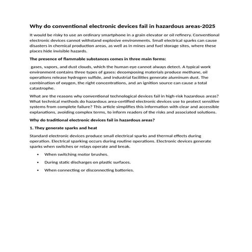 Why do conventional electronic devices fail in hazardous areas.docx