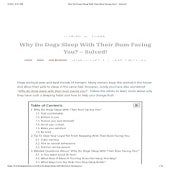 Why do dogs sleep with their bum facing you solved! | PDF