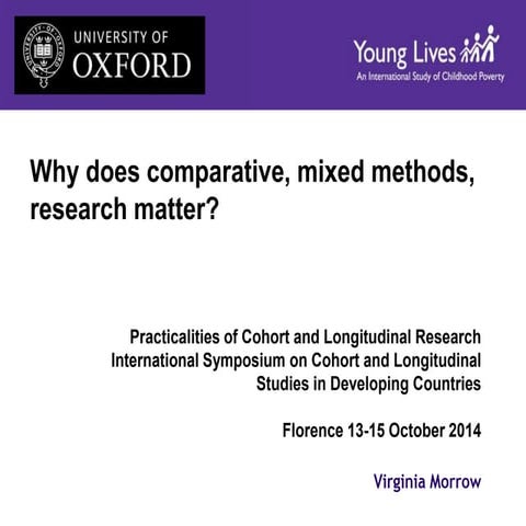 Why does comparative, mixed methods, research matter?
