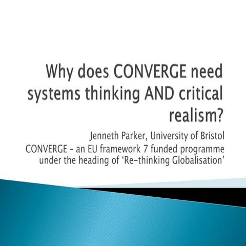 Why Does Converge Need Systems Thinking And Critical
