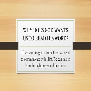 Prayer And Devotion Pptx