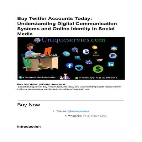 Understanding Twitter Accounts and Digital Identity in Social Media | PDF