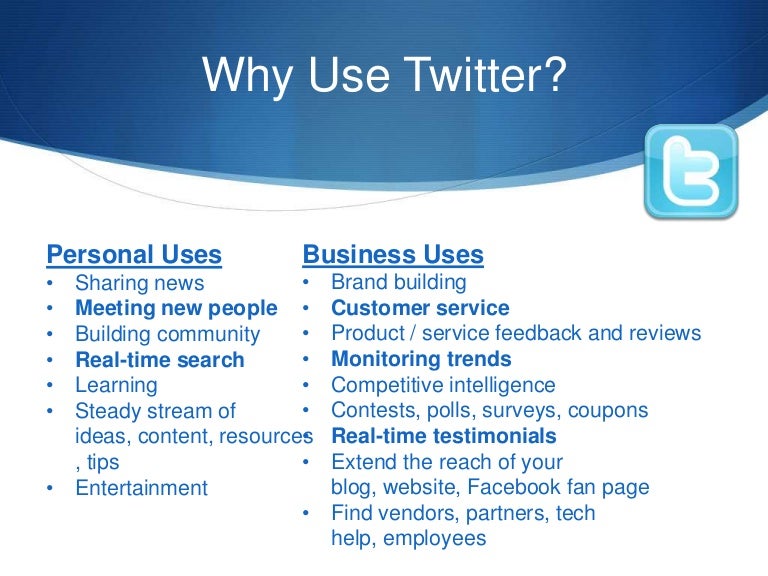 Why do People Use Twitter