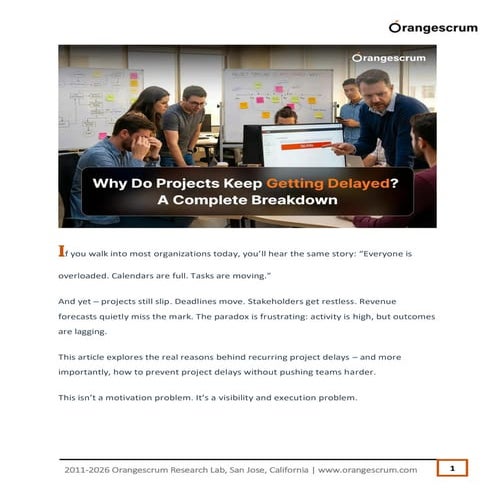 Why Do Projects Keep Getting Delayed? A Complete Breakdown | PDF