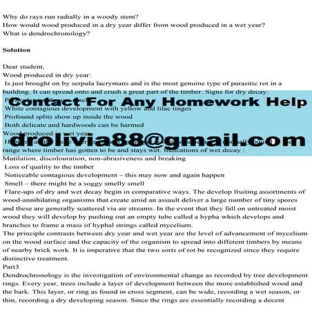 Why do rays run radially in a woody stemHow would wood produced i.pdf