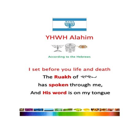 Why do we keep his sacred days YHWH