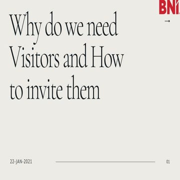 BNI - Why do we need visitors and how to invite them