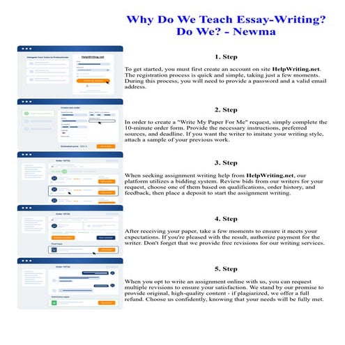 Why Do We Teach Essay-Writing Do We - Newma